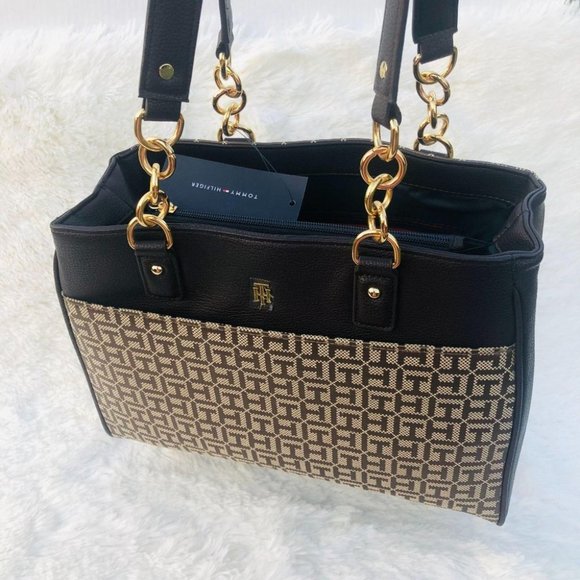 TOMMY HILFIGER. TH Monogram Brown Shopper. - Picture 4 of 12